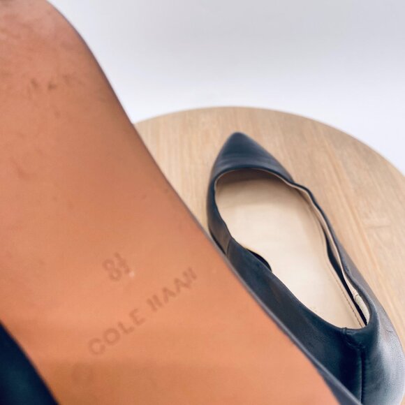 Cole Haan Heels Womens 8.5 Black Leather Classic Pumps Old Money - Picture 12 of 12
